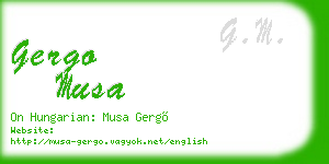 gergo musa business card