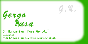 gergo musa business card